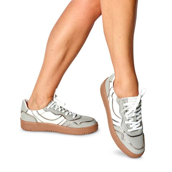 NEW FREE PEOPLE Leather Retro Thirty Love Sneakers for women 1125 3t7 - Picture 2 of 6